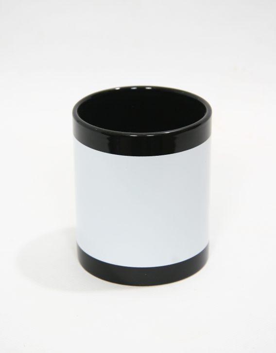 черна чаша с бяло поле за надпис